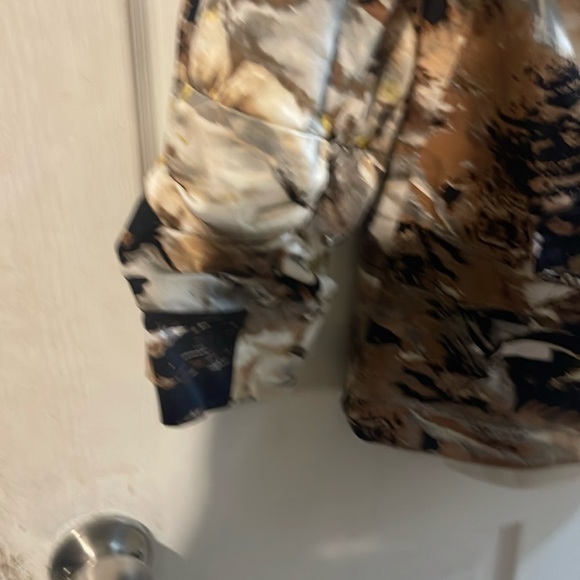 Coldwater Creek Women's Artistic Bomber Jacket - Brown and Yellow - Picture 4 of 9